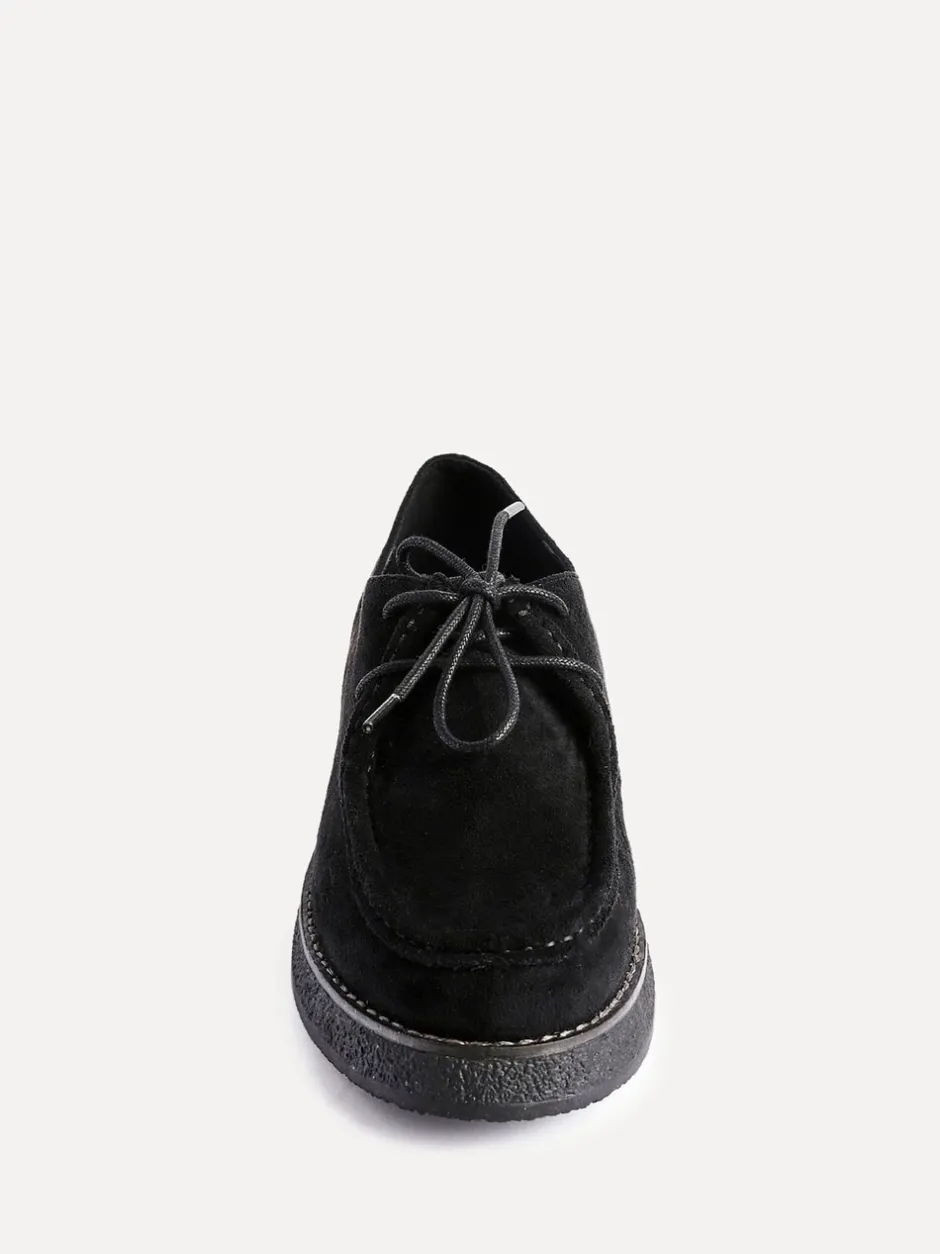 Lage Schoenen|Linzi - Perth Laced Chunky Loafers Zwart