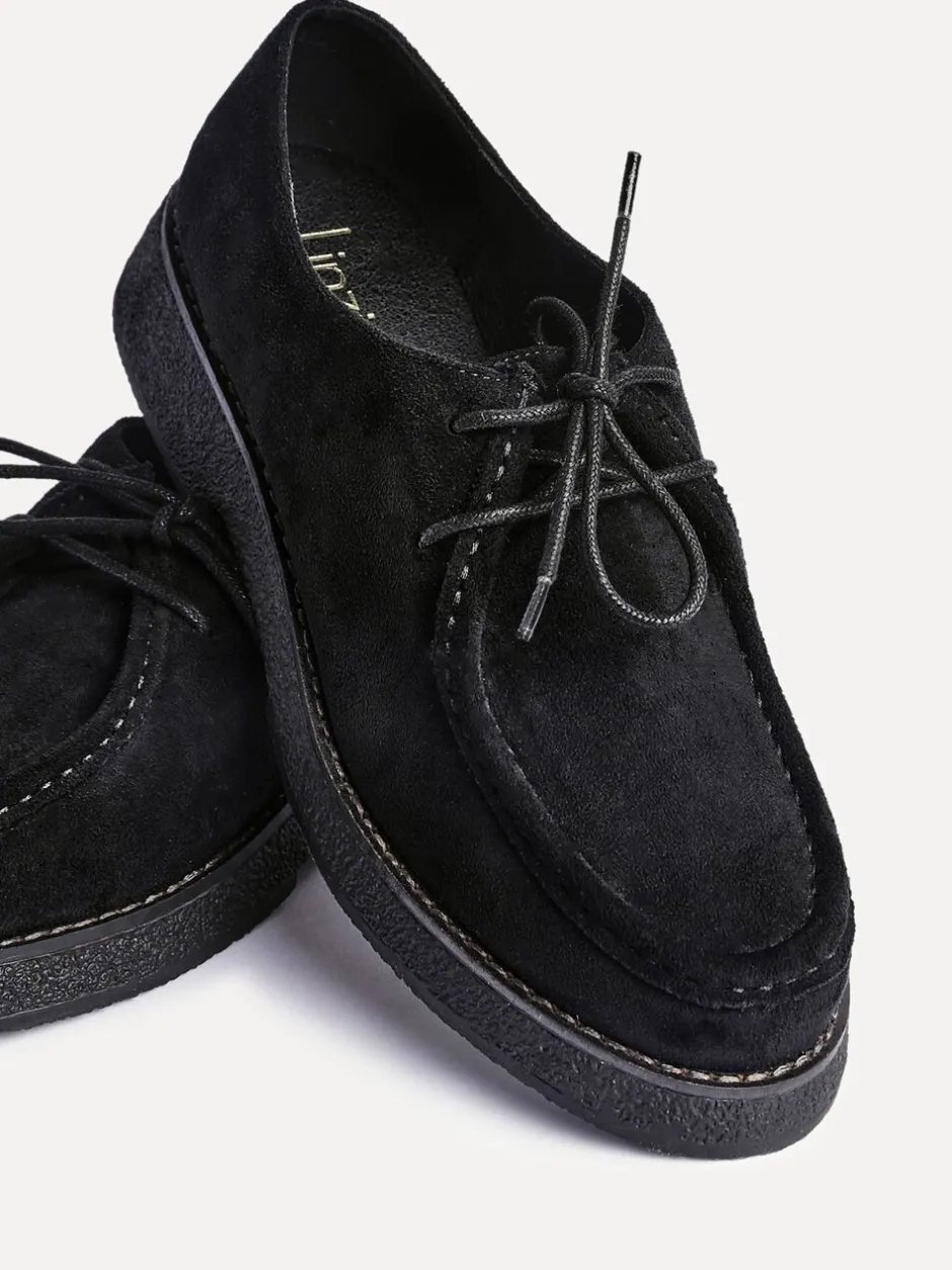 Lage Schoenen|Linzi - Perth Laced Chunky Loafers Zwart