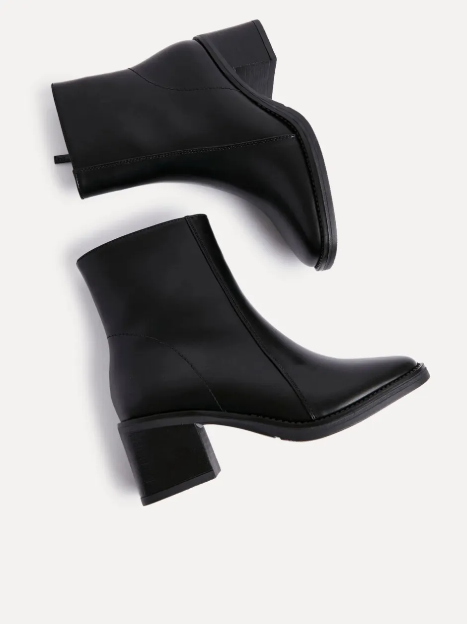 Boots|Linzi - Wander Block Heel Ankle Boots Zwart