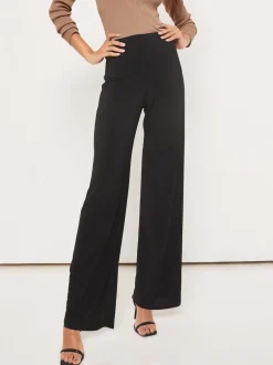 Kostuums En Werkkleding|Broeken|Lipsy Zwart - - Broek met wijde pijpen en hoge taille