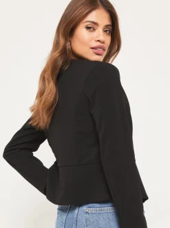 Kostuums En Werkkleding|Lipsy Zwart - - Kraagloze korte blazer