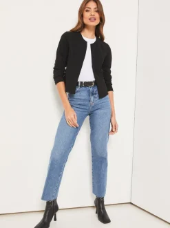 Kostuums En Werkkleding|Lipsy Zwart - - Kraagloze korte blazer
