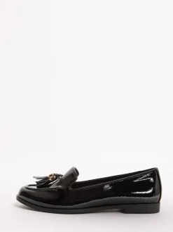 Lage Schoenen|Lipsy - Platte Loafers met Smalle Zool en Kwastjes Zwart