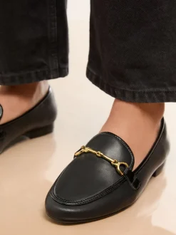Lage Schoenen*Lipsy - Snaffle Instappers van imitatieleer Zwart