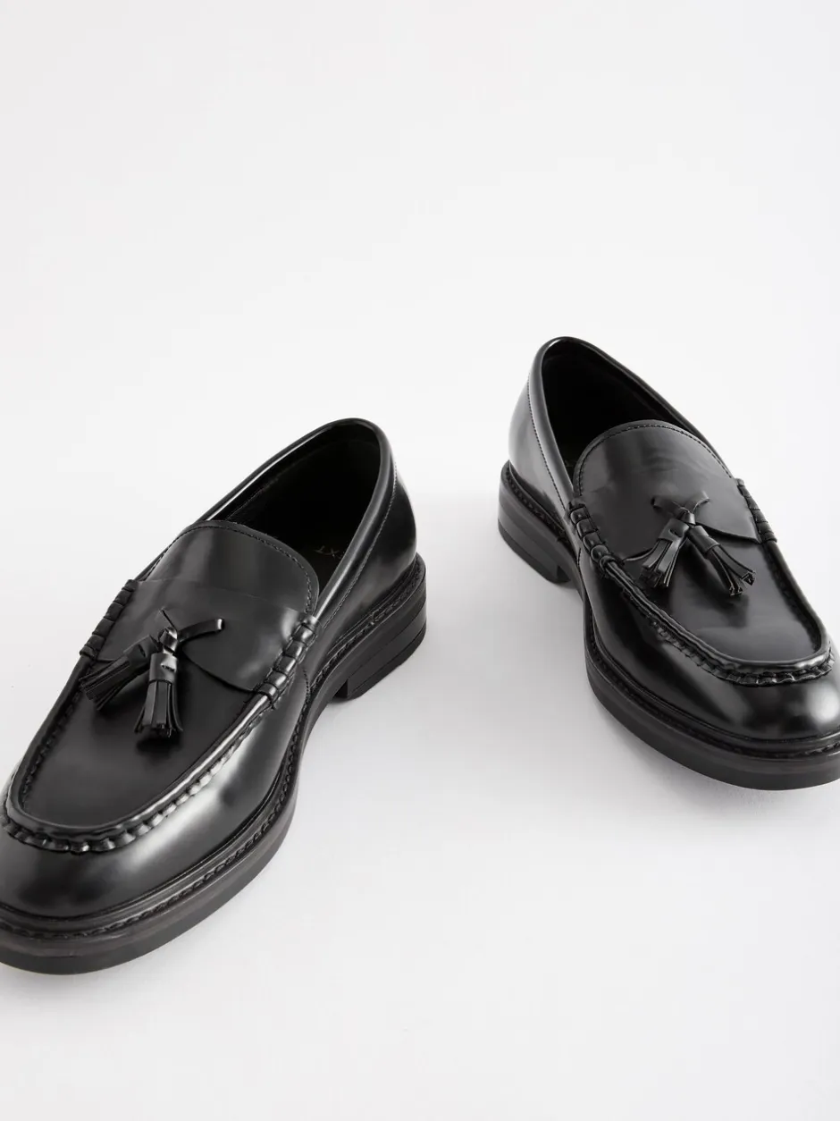 Formele Schoenen|Schoenen|Next - Loafers met dikke zool en kwast Zwart