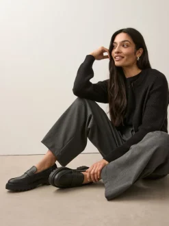 Ruimvallend En Extraruimvallend|Lage Schoenen|Next - Loafers met dikke zool Zwart