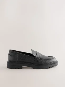 Ruimvallend En Extraruimvallend|Lage Schoenen|Next - Loafers met dikke zool Zwart