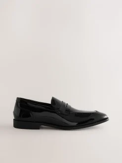 Schoenen|Formele Schoenen*Next Zwart - Loafers van patentleer