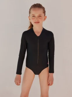 Badkleding*Next Zwart - Long Sleeve Sunsafe Swimsuit (3mths-16yrs)