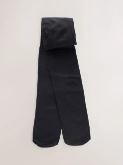 Sokken En Panty's|Next Zwart - Longer Length 40 Denier School Tights 2 Pack