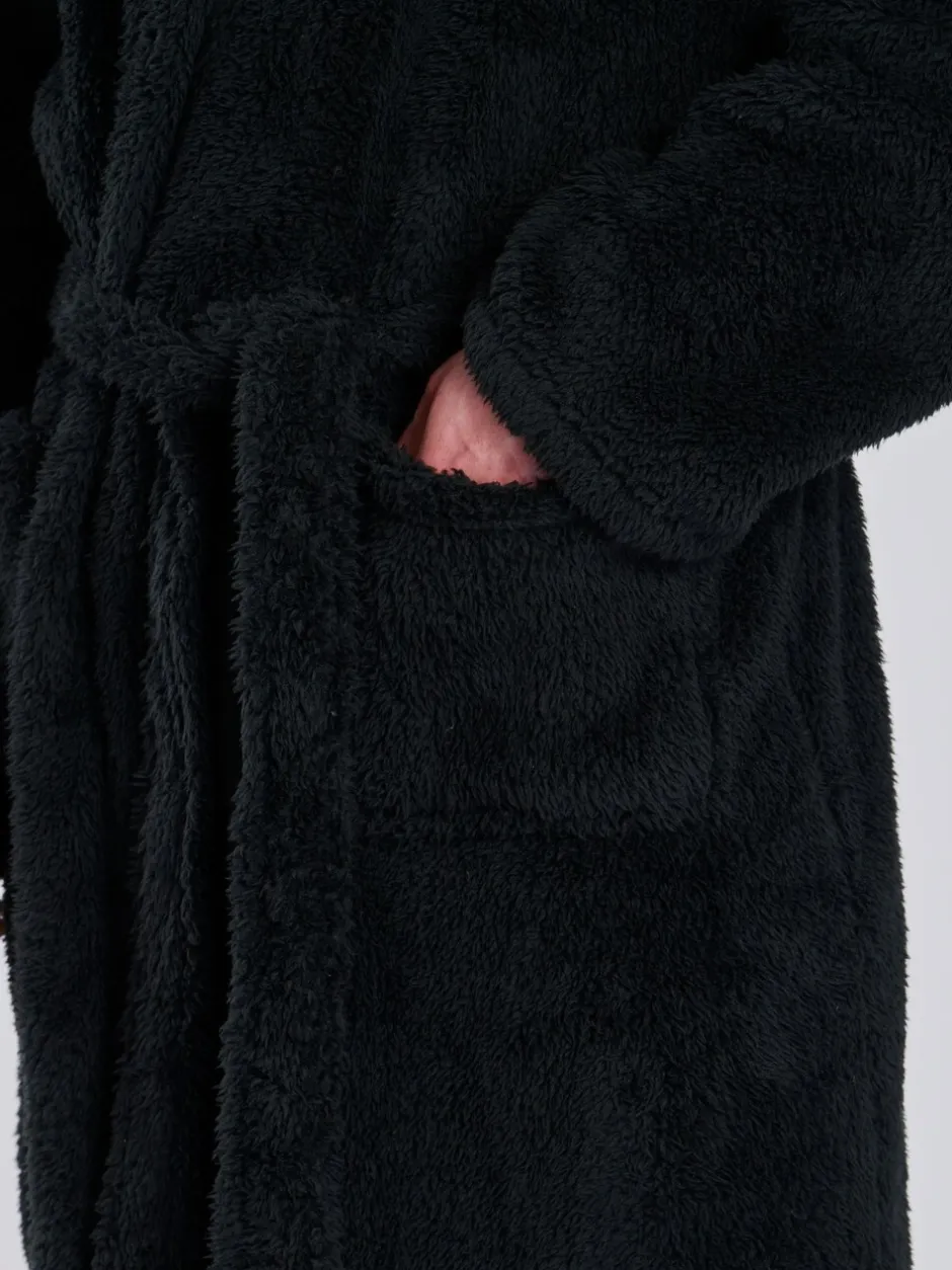 Kamerjassen En Badjassen*Loungeable - Sherpa kamerjas met capuchon Zwart