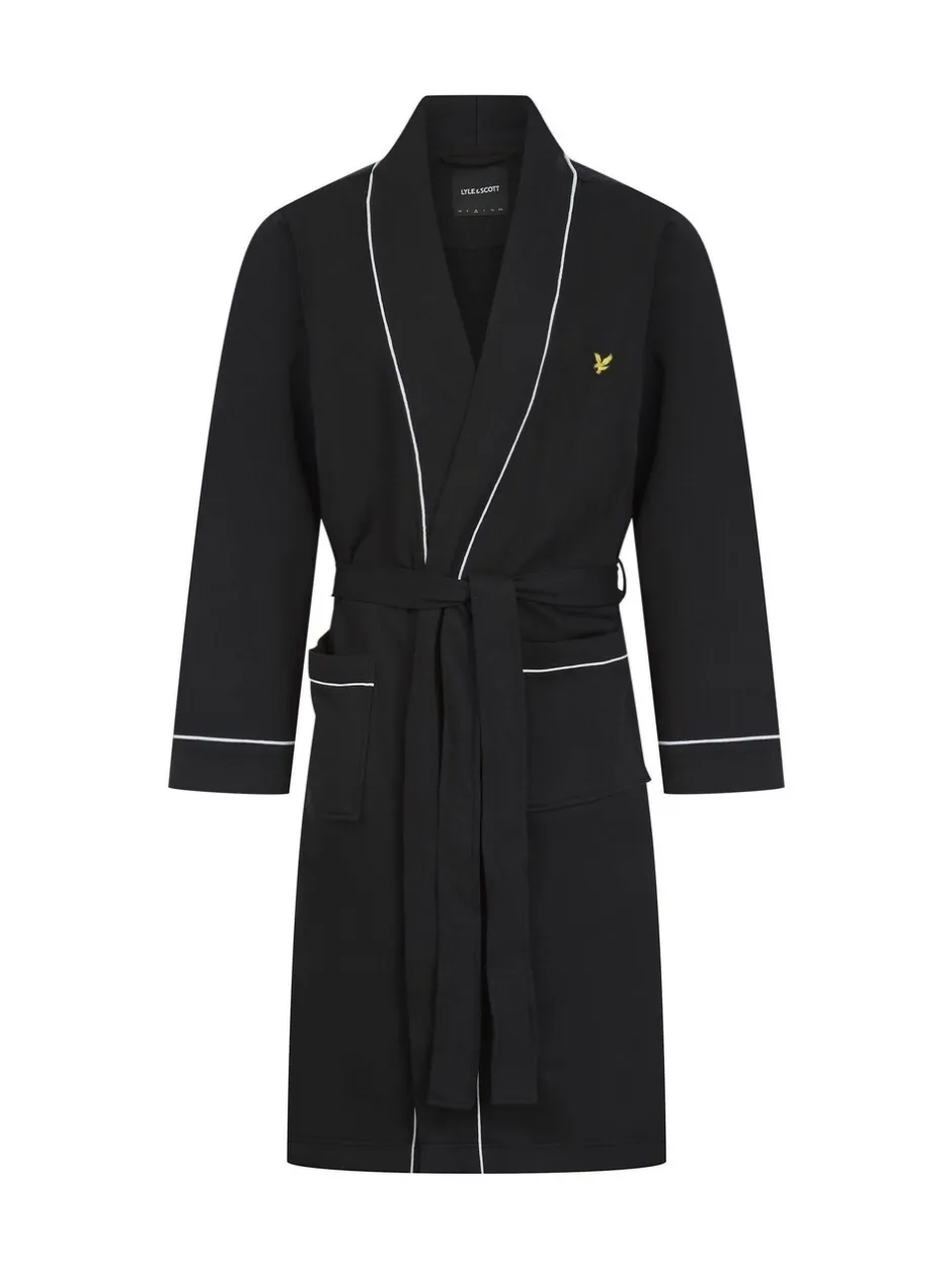 Kamerjassen En Badjassen*Lyle & Scott - Kobe Kimono Robe Zwart