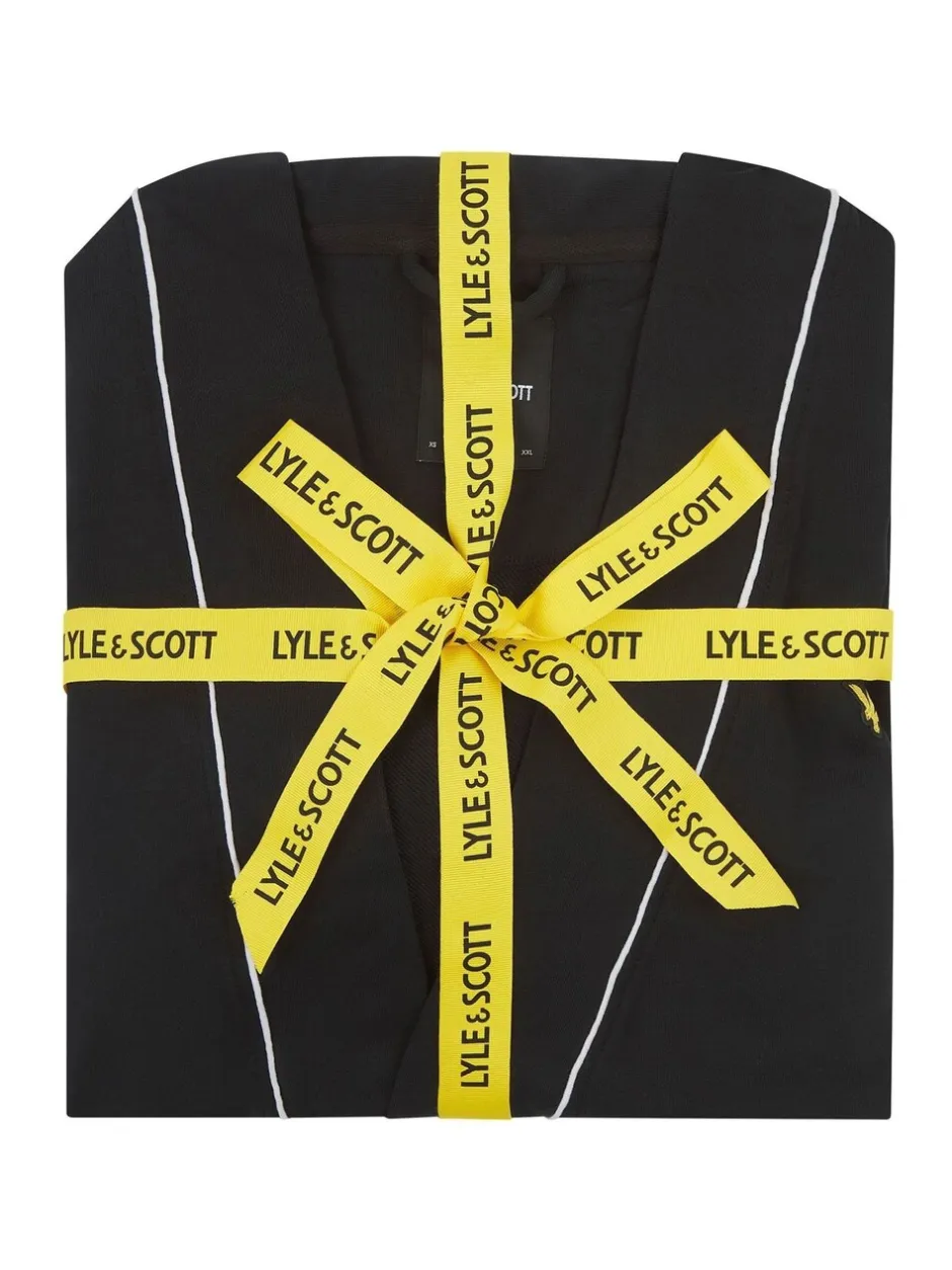 Kamerjassen En Badjassen*Lyle & Scott - Kobe Kimono Robe Zwart