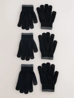 Mutsen, Handschoenen En Sjaals|Next - Magic handschoenen 3 paar (3-16jr) Zwart