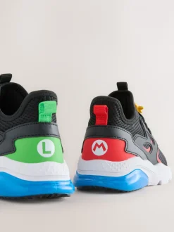 Sneakers*Next Zwart - Mario Elastische Vetersneakers