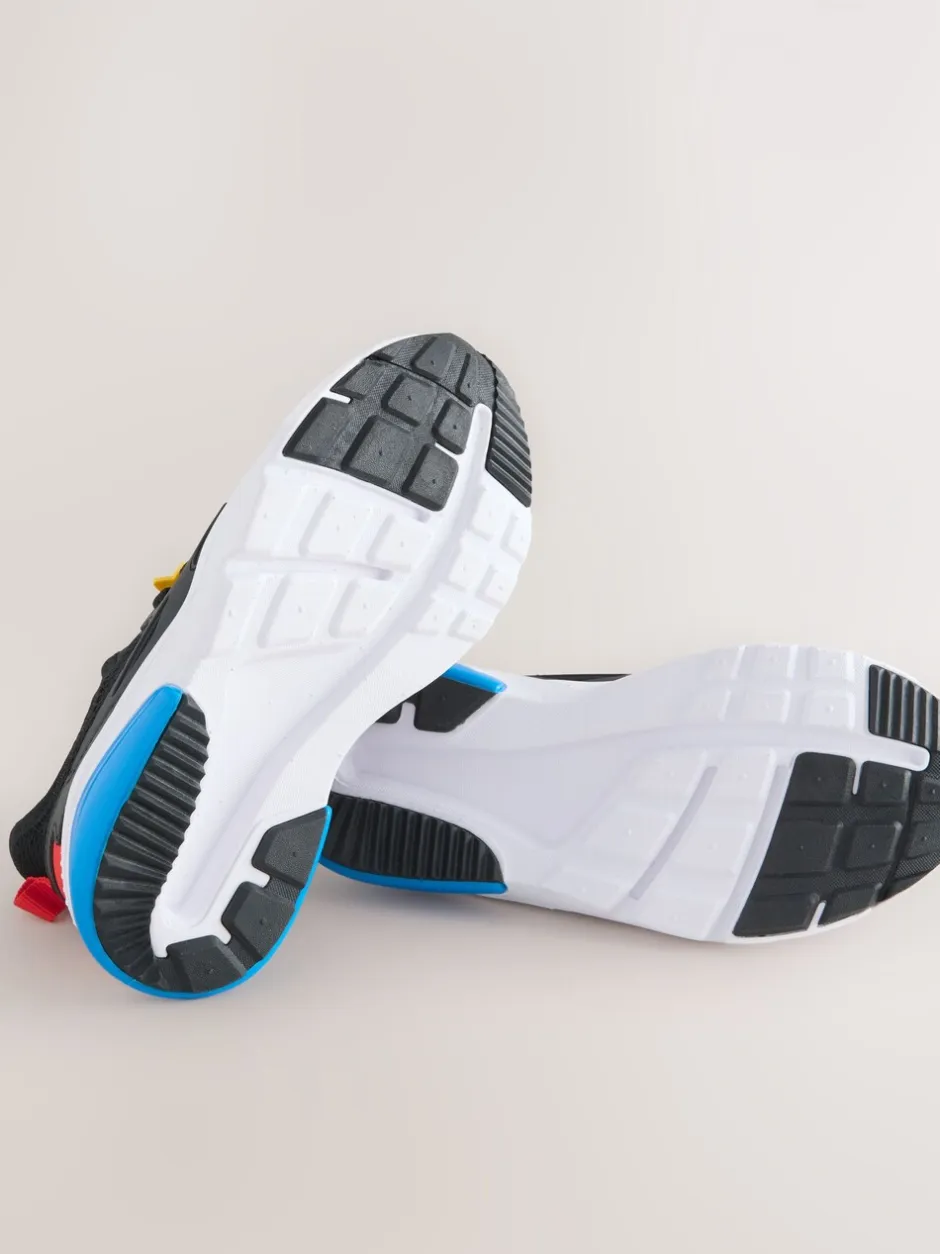 Sneakers*Next Zwart - Mario Elastische Vetersneakers