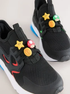 Sneakers*Next Zwart - Mario Elastische Vetersneakers