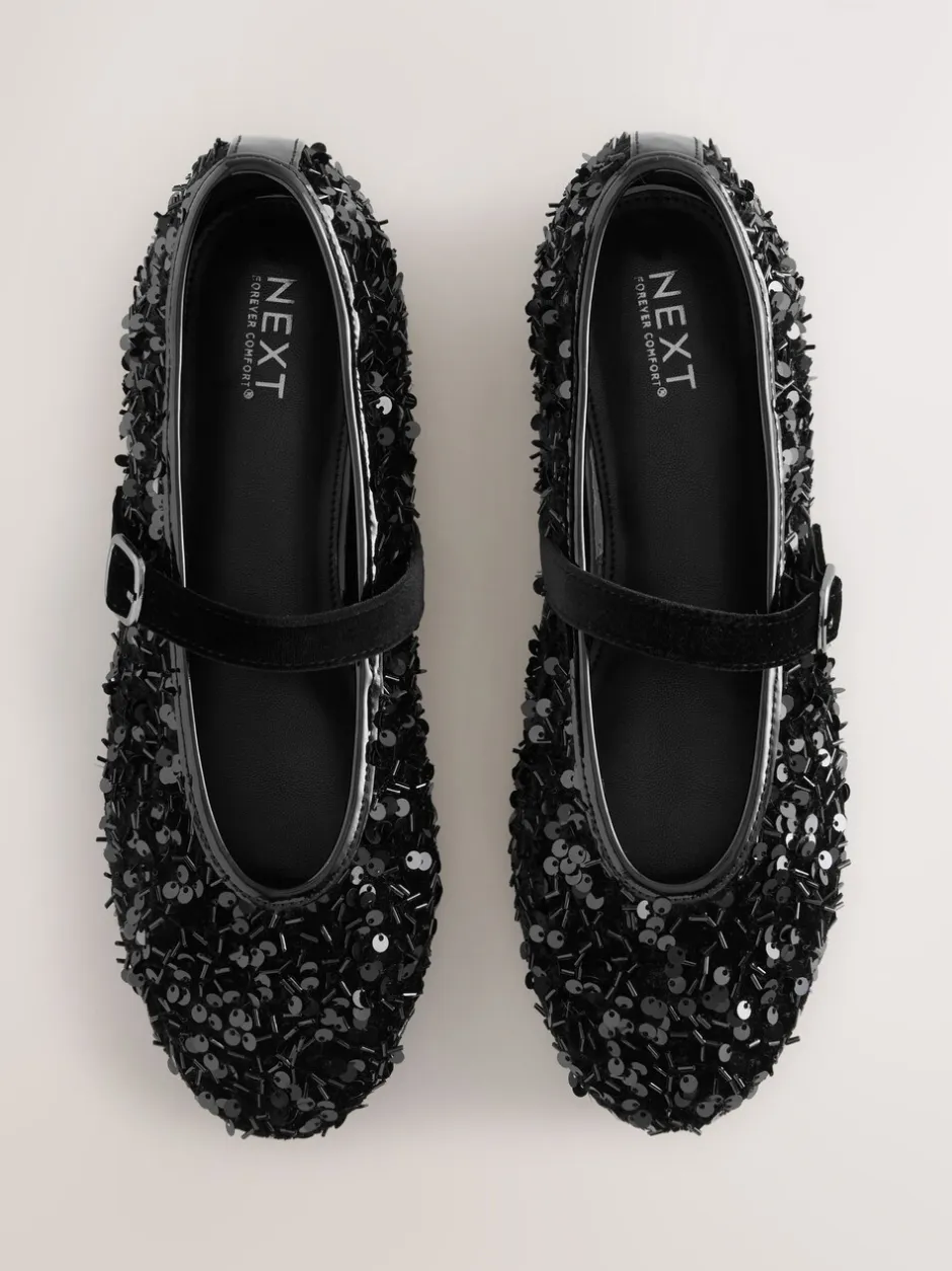 Lage Schoenen*Next - Mary Jane-schoenen met versierde pailletten van Forever Comfort® Zwart