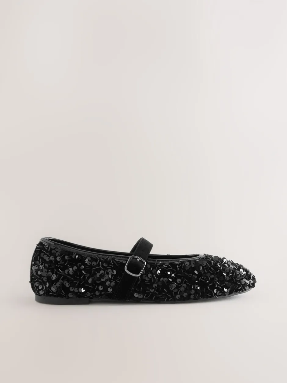 Lage Schoenen*Next - Mary Jane-schoenen met versierde pailletten van Forever Comfort® Zwart