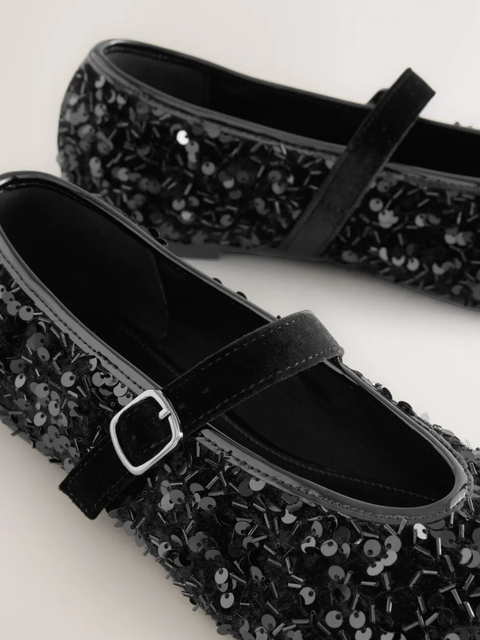 Lage Schoenen*Next - Mary Jane-schoenen met versierde pailletten van Forever Comfort® Zwart