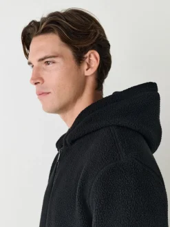 Sweaters En Hoody´S|Sweaters En Hoody´S|Next Zwart - Mat capuchon - Borg Fleece