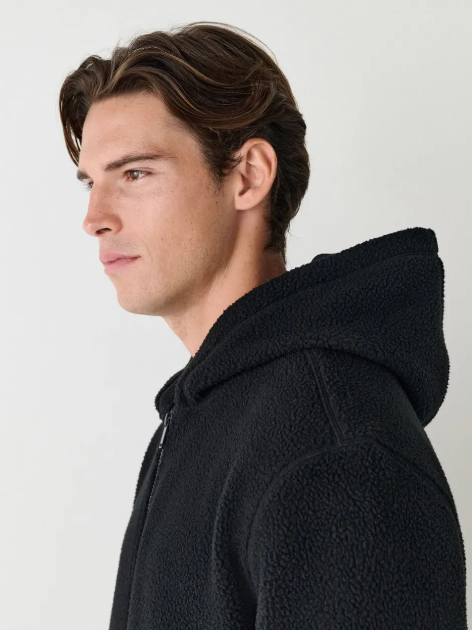 Sweaters En Hoody´S|Sweaters En Hoody´S|Next Zwart - Mat capuchon - Borg Fleece