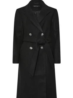 Jassen En Jacks|M&Co - Wrap Coat Zwart