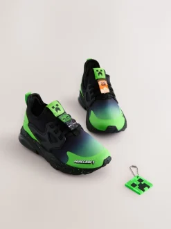 Sneakers*Next Zwart - Minecraft sneakers met elastische veters