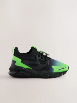Sneakers*Next Zwart - Minecraft sneakers met elastische veters