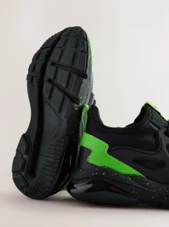Sneakers|Next Zwart - Minecraft sneakers met elastische veters