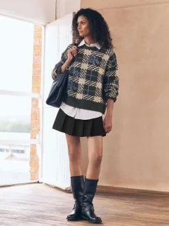 Rokken|Next - Mini Jersey Pleated Skirt Zwart
