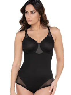 Shapewear*Miraclesuit - Extra Stevige Sexy Transparante Vormgevende Beugel Bodybriefers Zwart