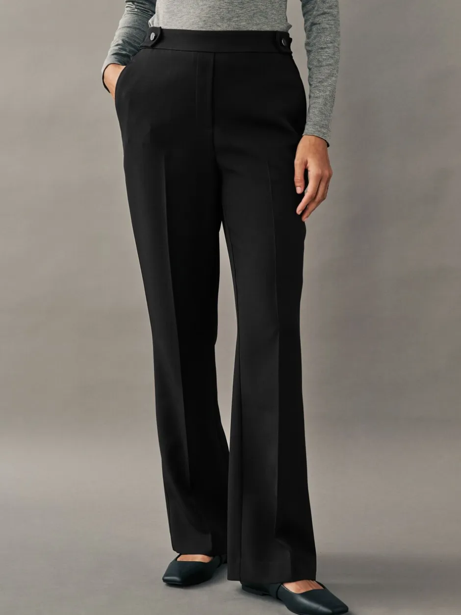 Kostuums En Werkkleding|Broeken|Next Zwart - Modieus gesneden bootcut broek