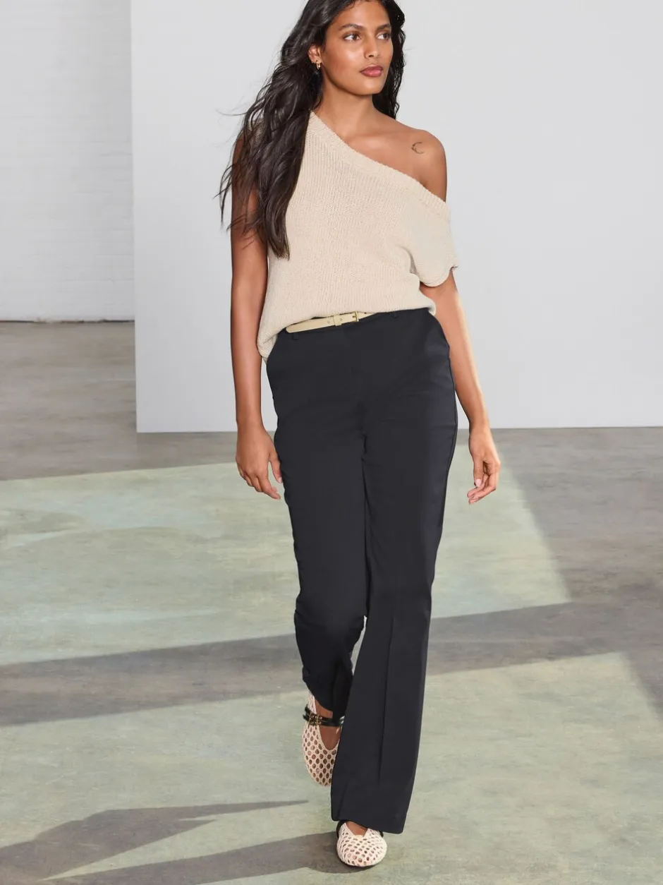 Kostuums En Werkkleding|Broeken|Next Zwart - Modieus gesneden bootcut broek