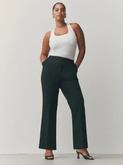 Kostuums En Werkkleding|Next Zwart - Modieuze Hourglass broek met bootcut