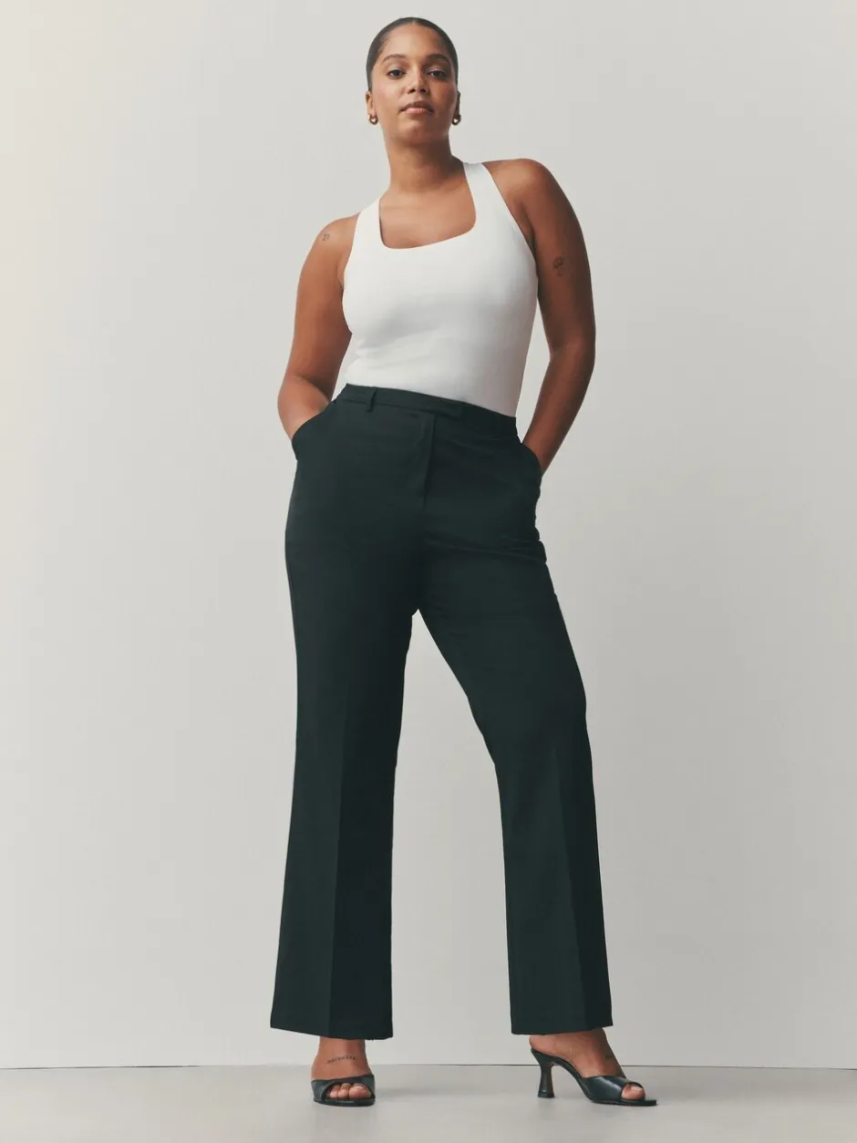Kostuums En Werkkleding|Next Zwart - Modieuze Hourglass broek met bootcut