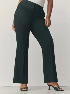 Kostuums En Werkkleding|Next Zwart - Modieuze Hourglass broek met bootcut