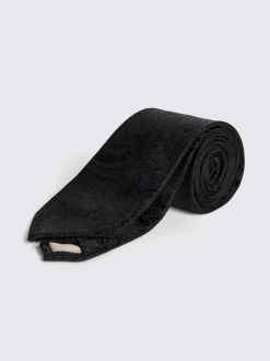 Stropdassen En Pochets*MOSS Zwart - Bruiloft Paisley Stropdas