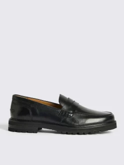 Formele Schoenen*MOSS - Camden instappers met dikke zool Zwart