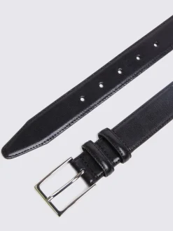 Riemen En Bretels|MOSS - Classic Leather Belt Zwart