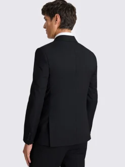 Blazers En Business-Jasjes|Pakken*MOSS - Slim Double Breasted Stretch Suit Jacket Zwart