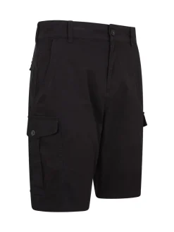 Shorts*Mountain Warehouse Zwart - Mens Lakeside 100% Cotton Cargo Shorts