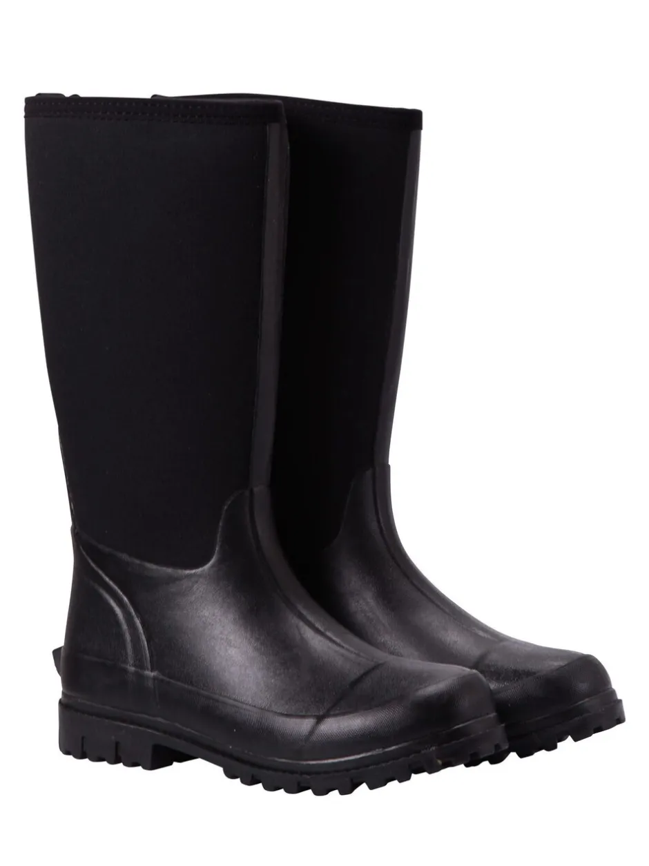 Laarzen|Mountain Warehouse - hoge waterbestendige Mucker laarzen met neopreen voor dames Zwart