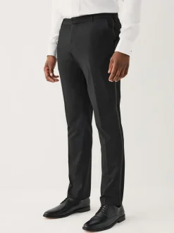 Smokings En Feestkleding*Next Zwart - Muscle Fit Motionflex Stretch Tuxedo Suit Trousers