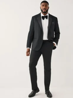 Smokings En Feestkleding*Next Zwart - Muscle Fit Motionflex Stretch Tuxedo Suit Trousers