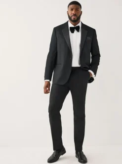 Smokings En Feestkleding*Next Zwart - Muscle Fit Motionflex Stretch Tuxedo Suit Jacket