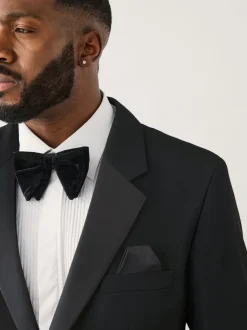 Smokings En Feestkleding*Next Zwart - Muscle Fit Motionflex Stretch Tuxedo Suit Jacket