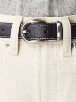Ceintuurs|Next - N. Premium Made In Italië riem met gemiddelde breedte Zwart