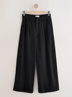 Jeans|Next - N. Premium Palazzo-jeans met wijde pijpen Zwart