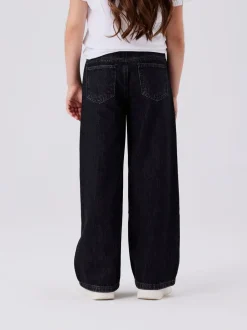 Jeans|Name It Zwart - jeans met wijde pijpen